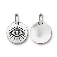 Silver Third Eye Chakra charm for a mala necklace - MeraKalpa Malas