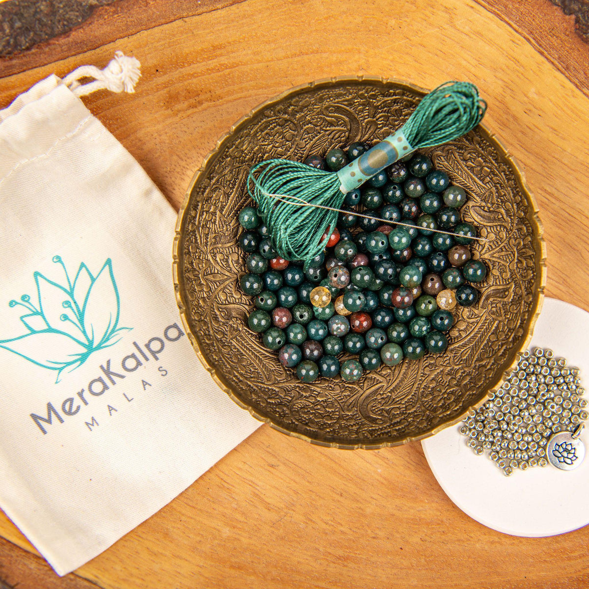 Make Your Own Mala Bracelet Kit DIY Prayer Beads Gift for Yogi Merakalpa Malas