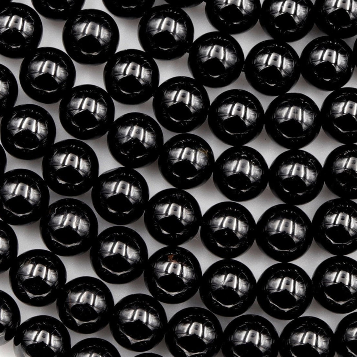 6mm Black Tourmaline Beads