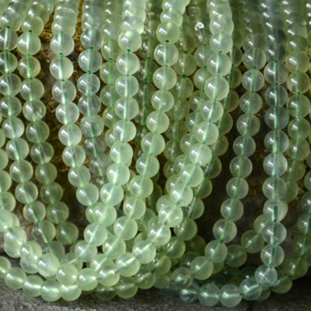 7mm Prehnite Beads