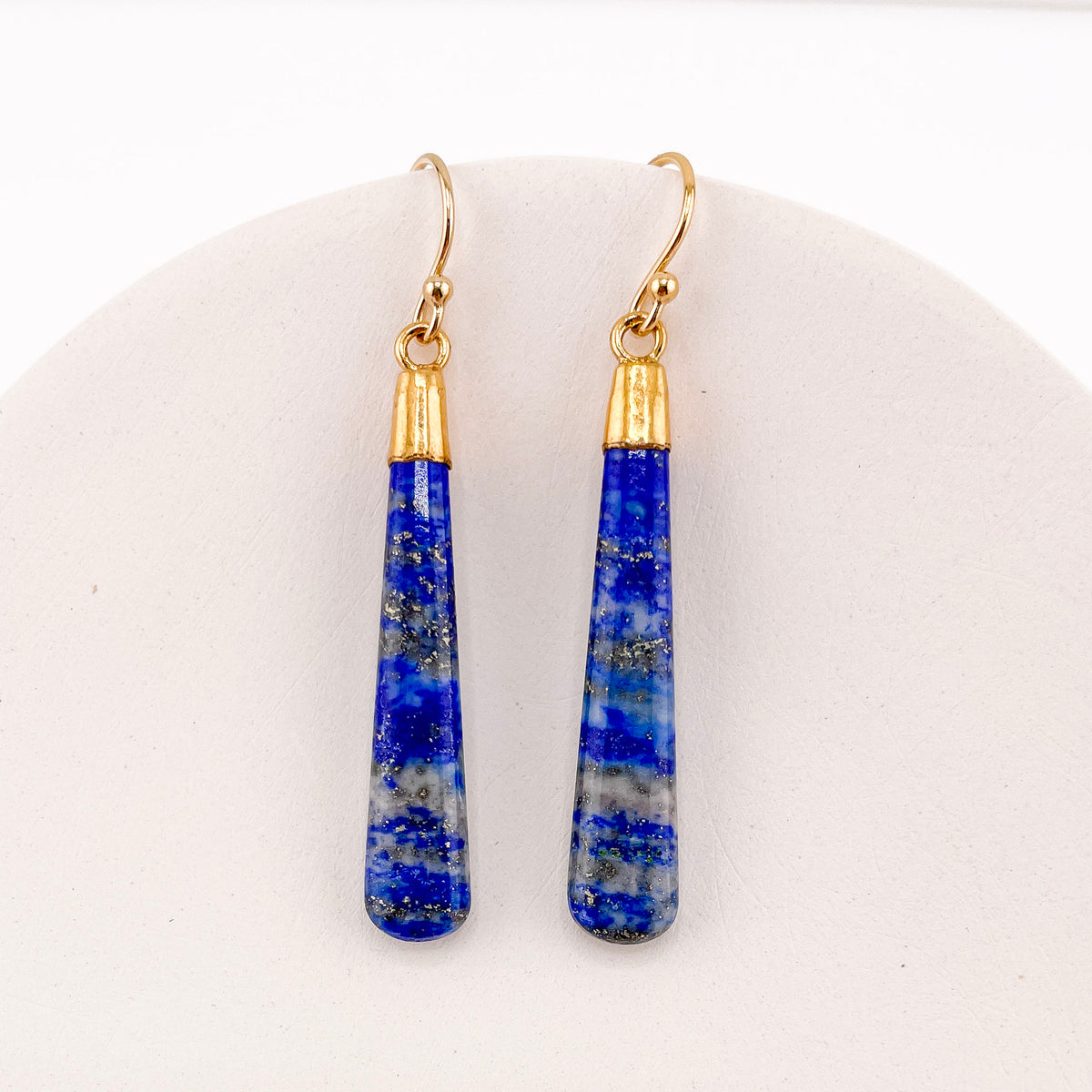 Lapis Lazuli Long Dangle Earrings