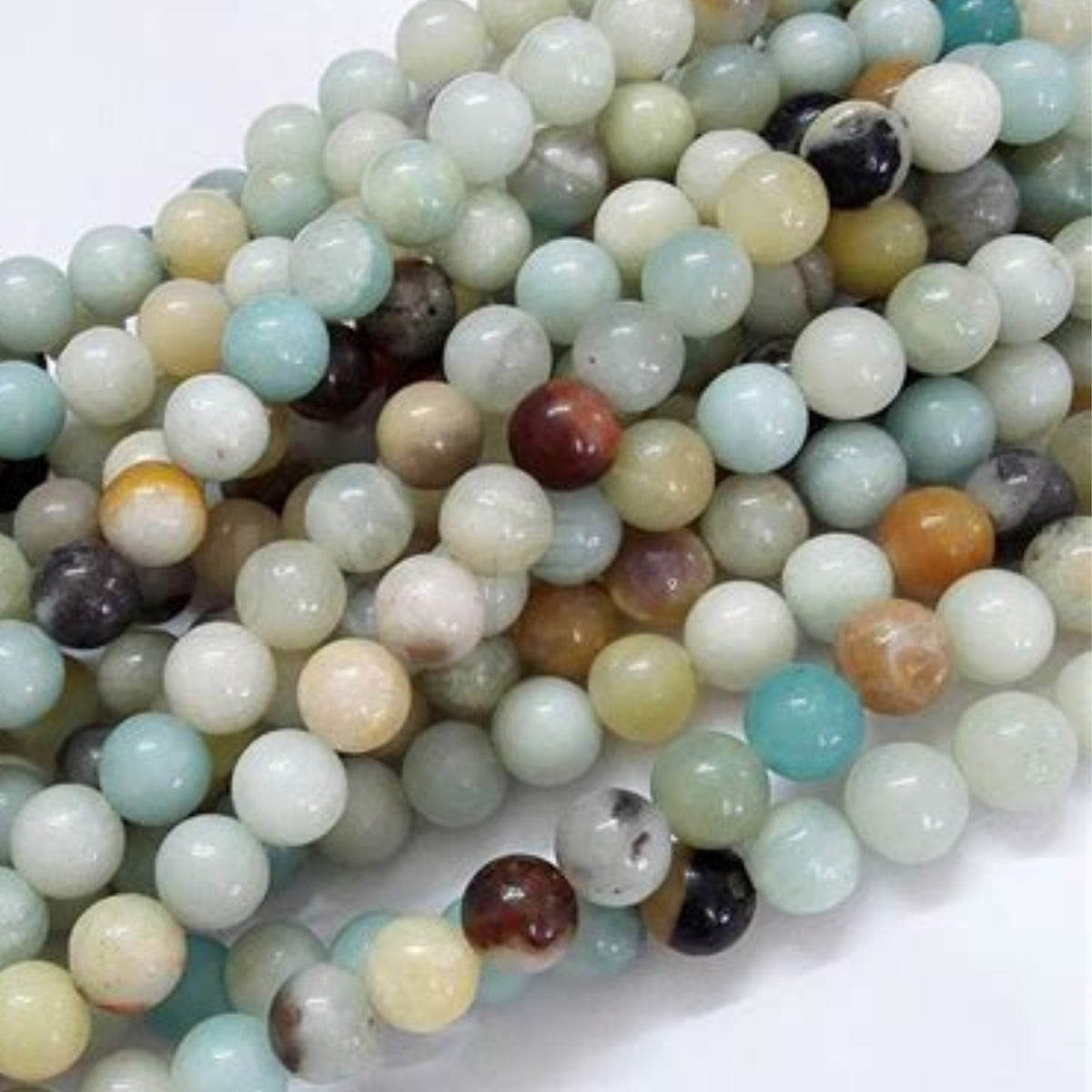 8mm Flower Amazonite Beads