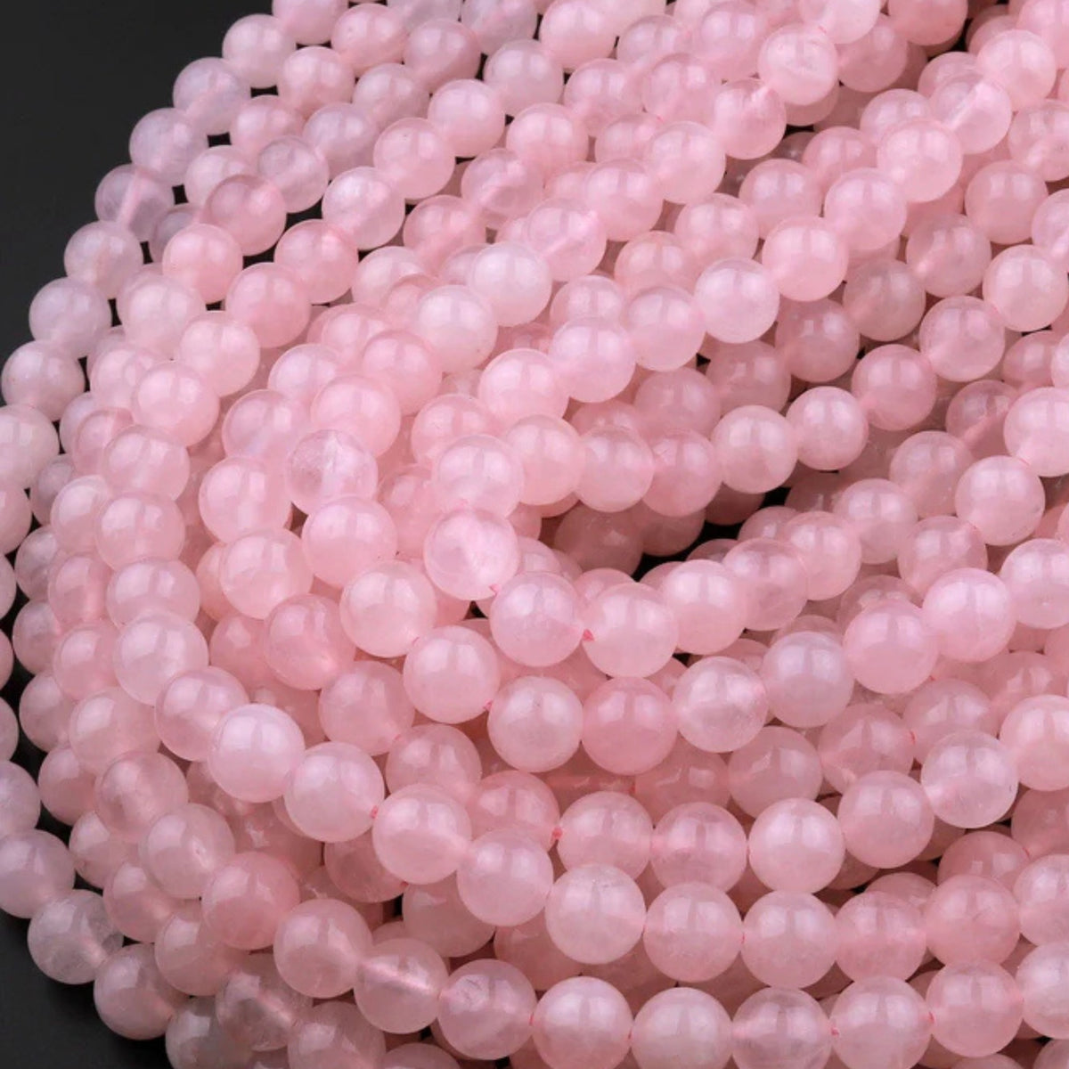 rose quartz beads