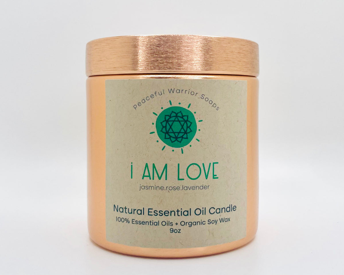 I am Love Essential Oil Candle with Peridot