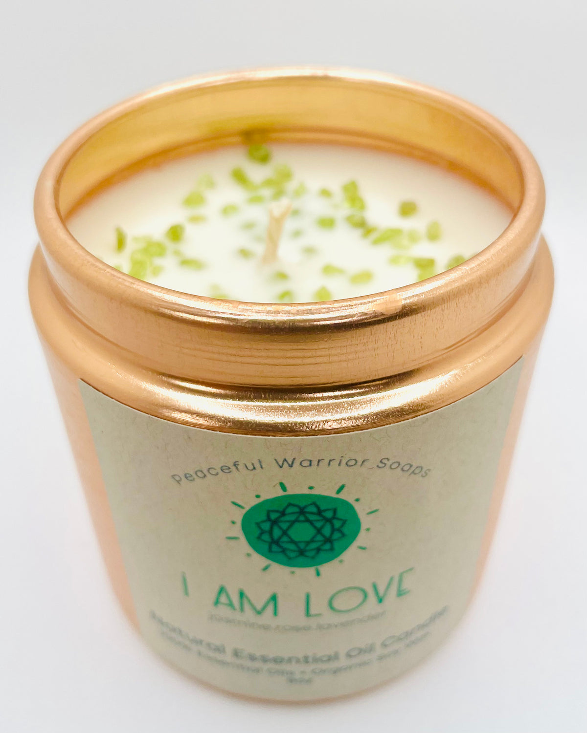 I am Love Essential Oil Candle with Peridot