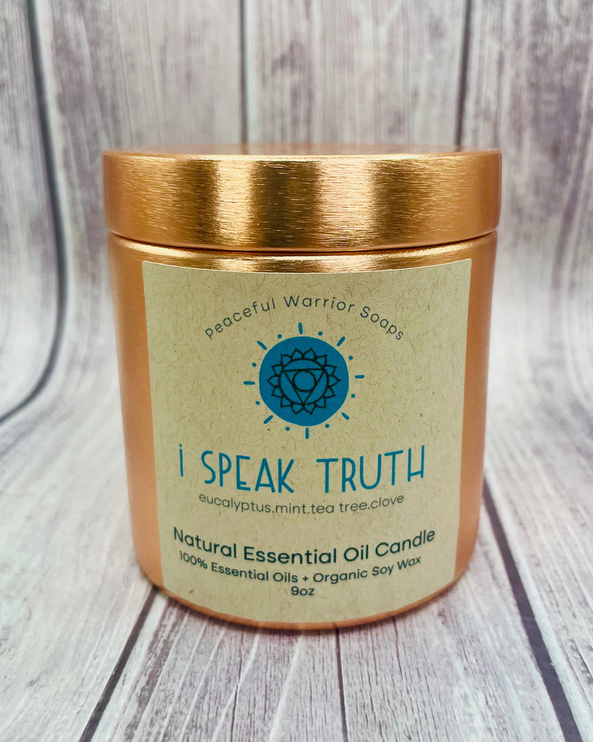 I Speak Truth Essential Oil Candle with Amazonite