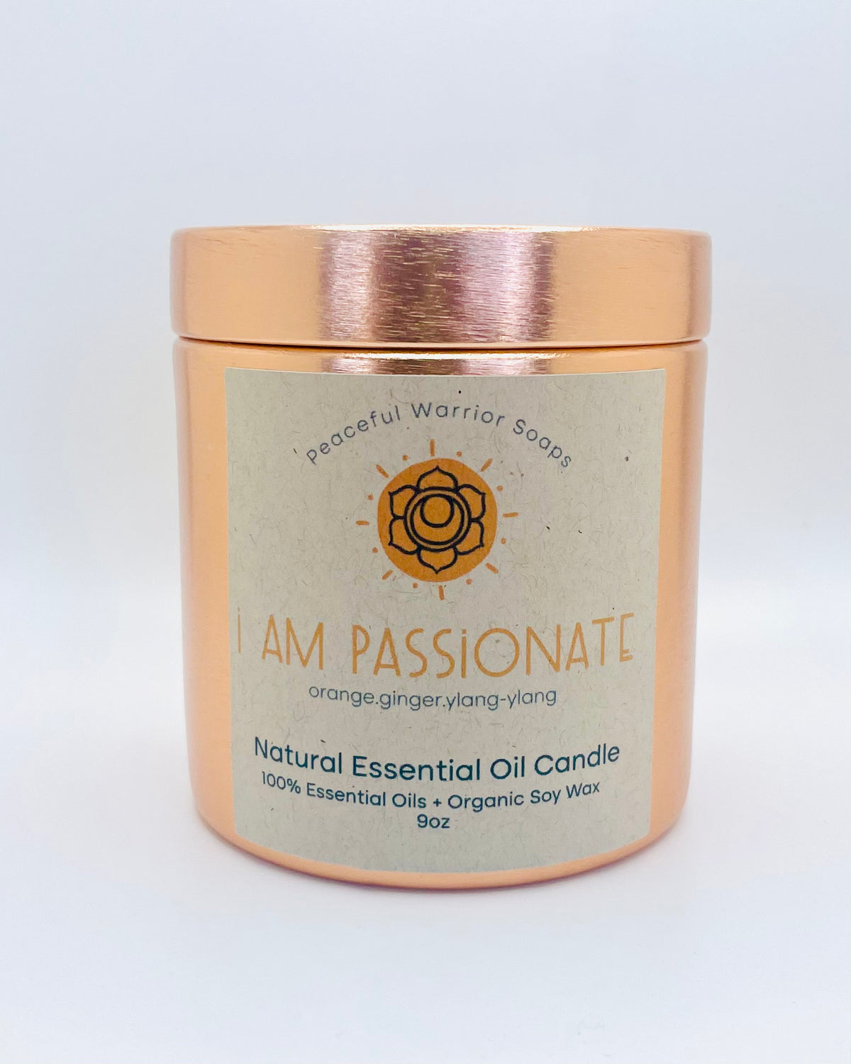 I Am Passionate Essential Oil Candle with Carnelian