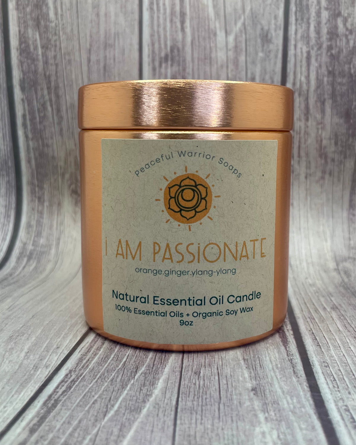I Am Passionate Essential Oil Candle with Carnelian