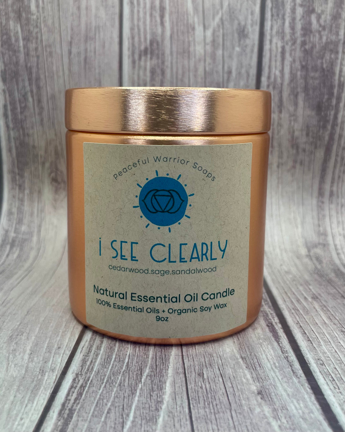 I See Clearly Essential Oil Candle with Sodalite