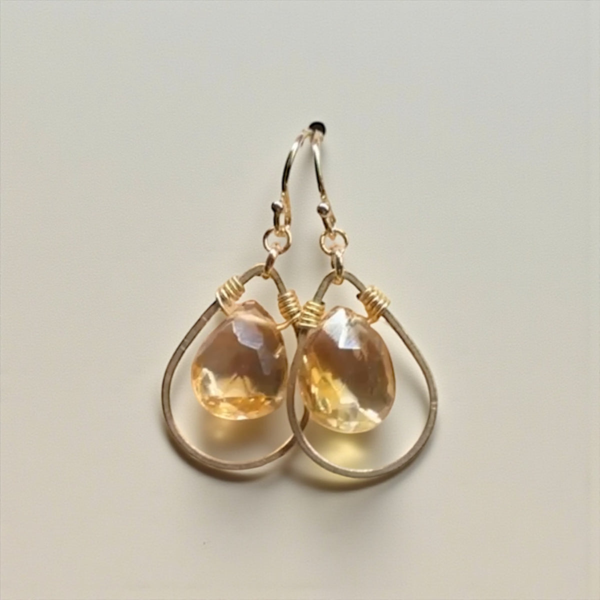 Inner Radiance Suncatcher Earrings - Citrine