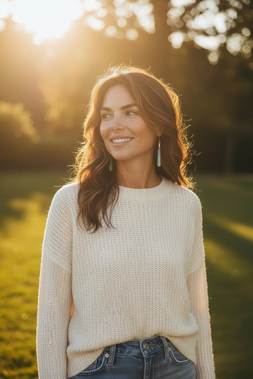 Tapping Into Flow Amazonite Gold Earrings