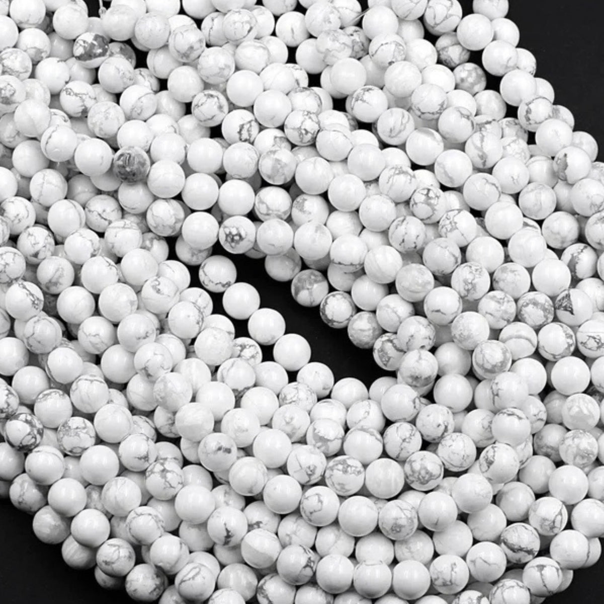 6mm howlite beads