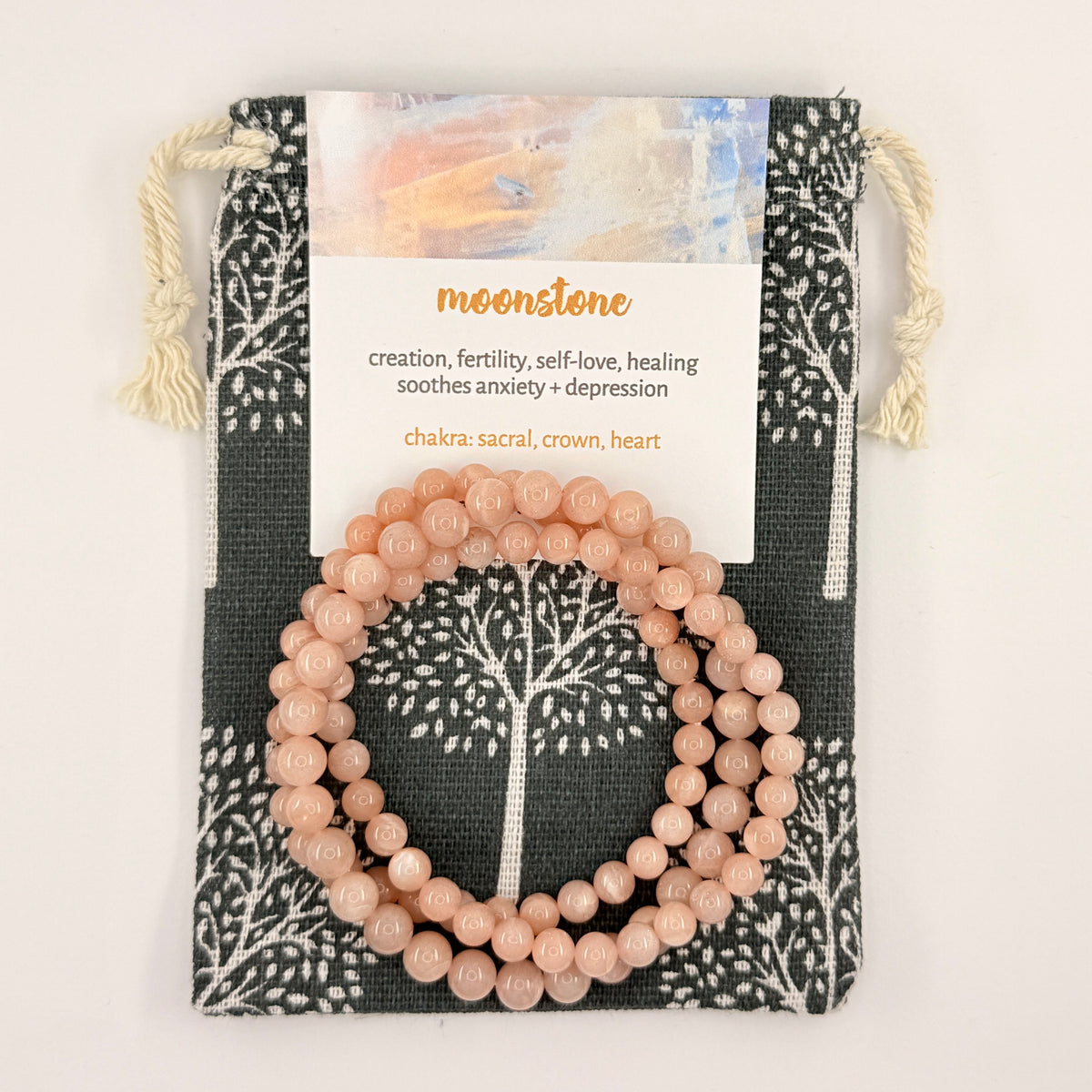 Blossom Peach Moonstone Bracelet