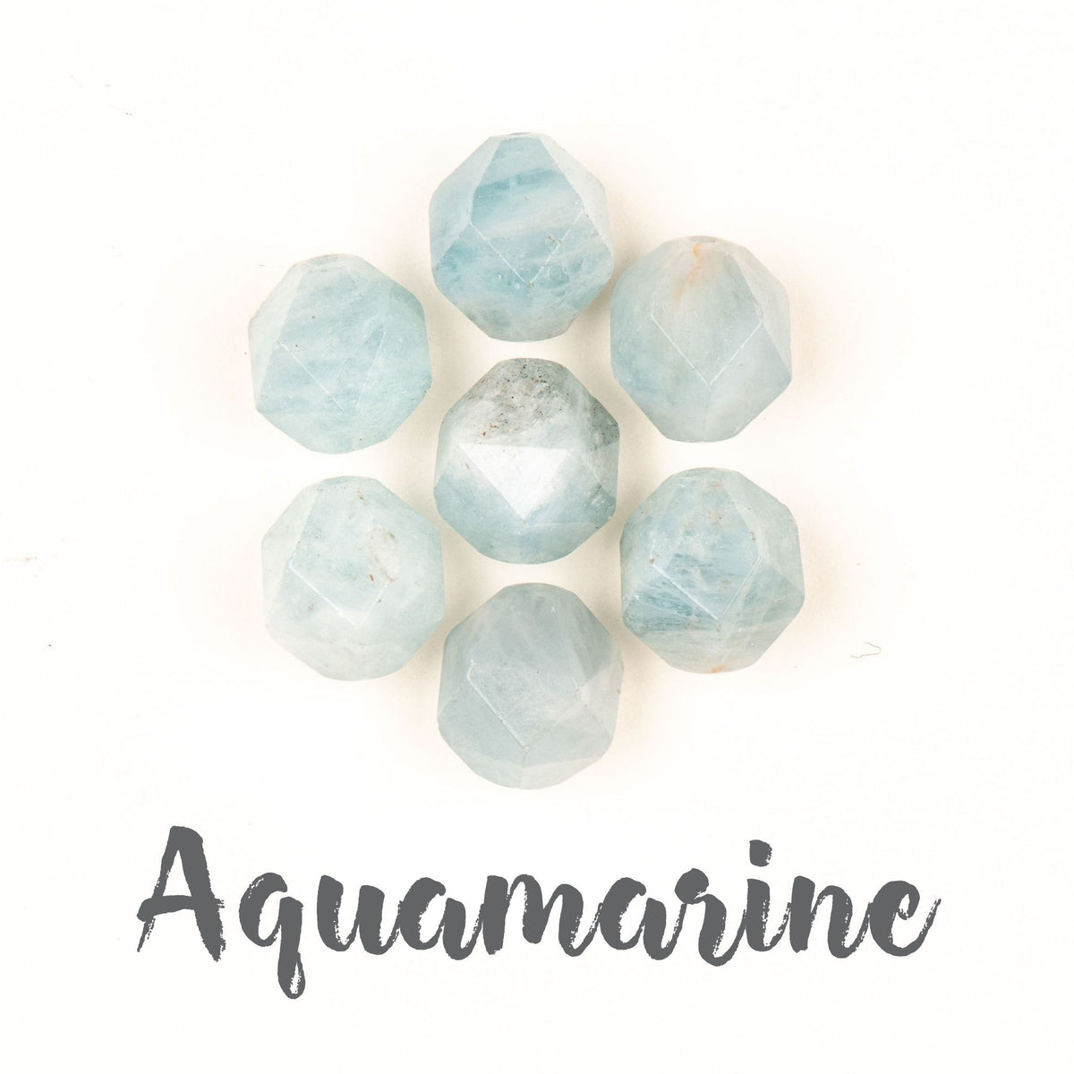 Light Blue Aquamarine Gemstone Guru Bead for Mala Necklace Merakalpa Malas