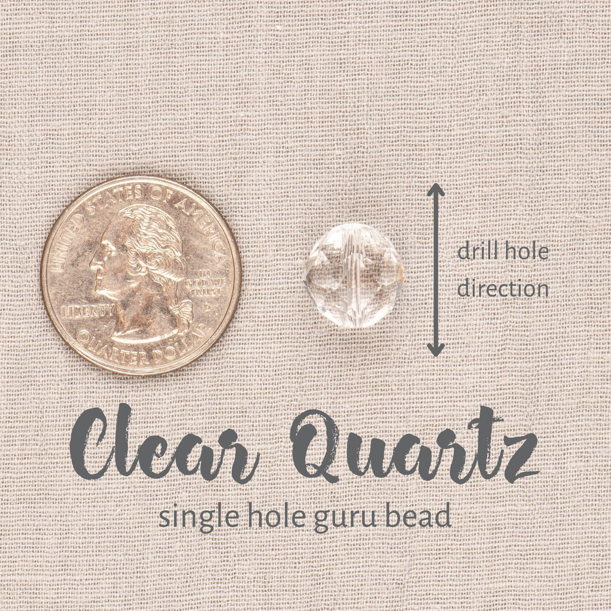 Clear Quartz Gemstone Bead for Meditation Necklace Merakalpa Malas
