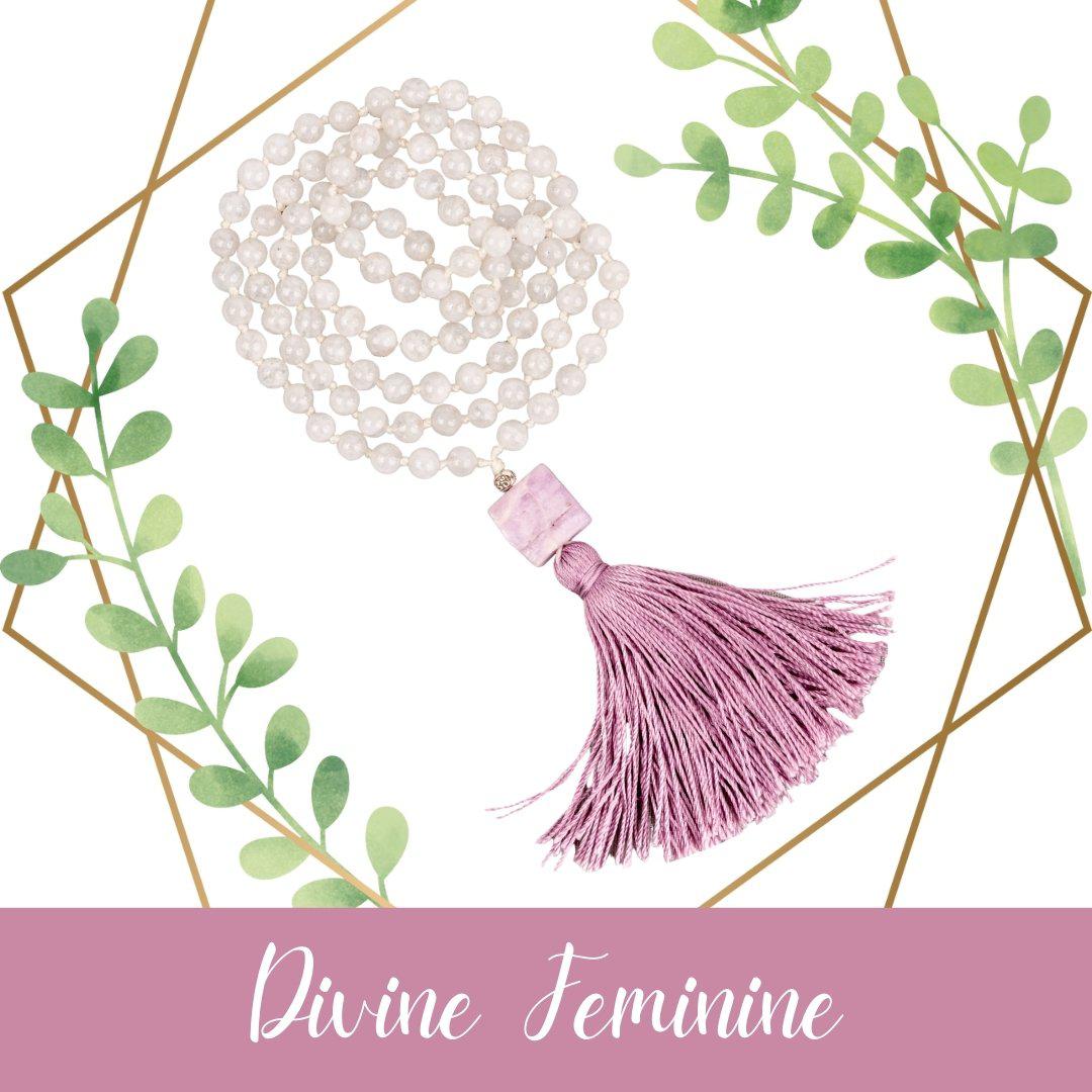 Divine Feminine Moonstone Mala Necklace Kit