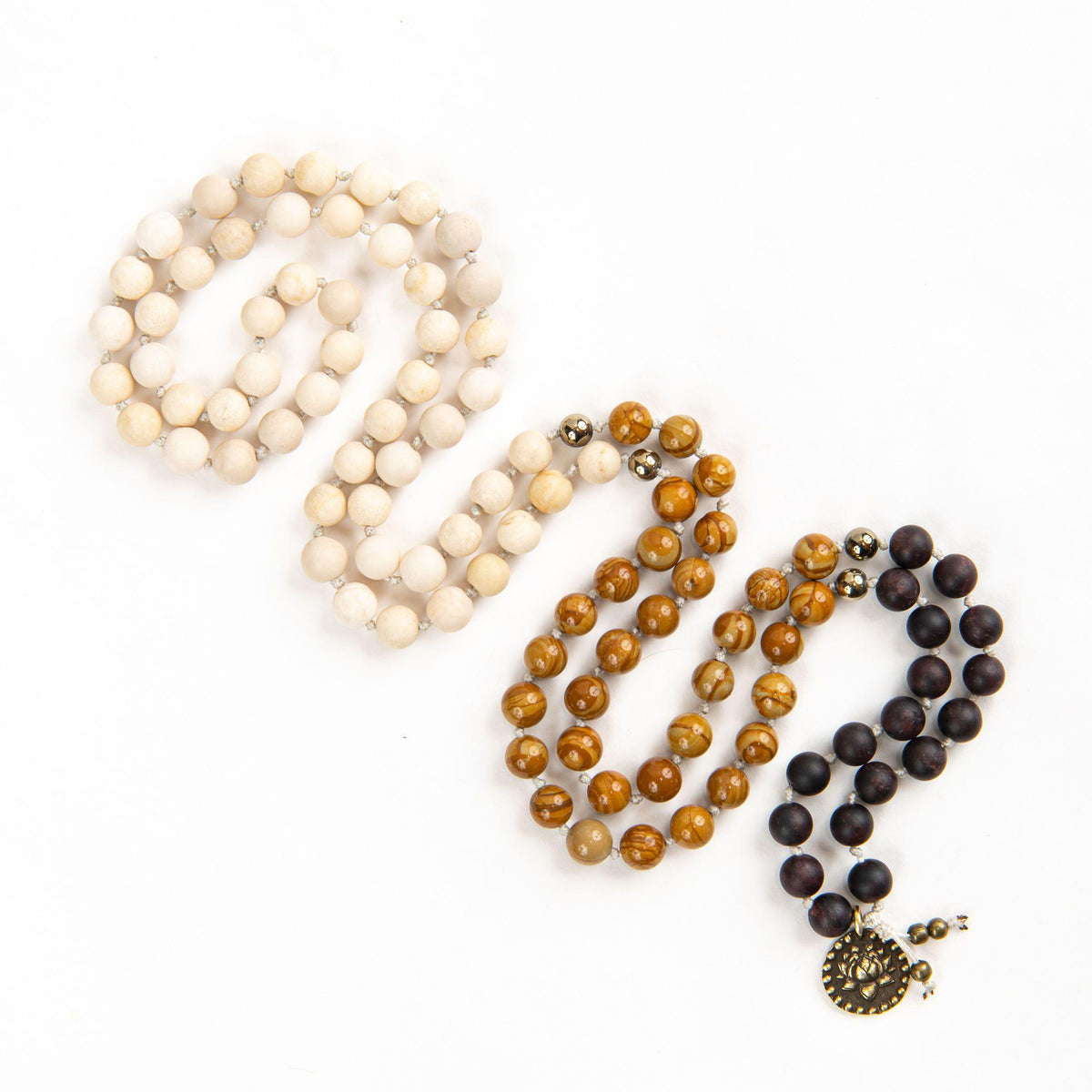Earth Elements Ombre Mala Beads with Charm Finish Merakalpa Malas
