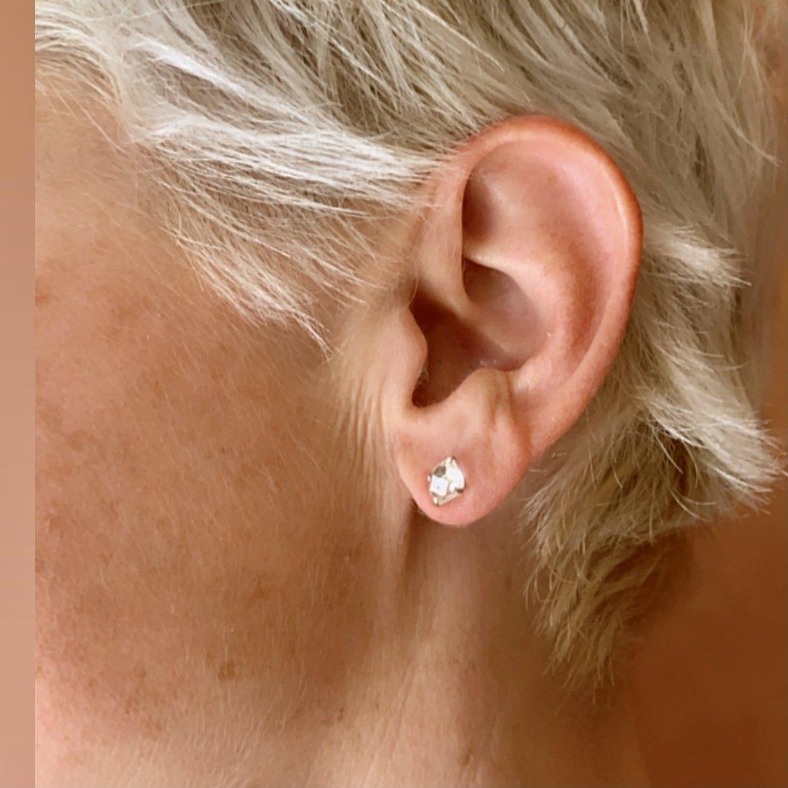 Garnet Stud Earrings-Earrings-MeraKalpa Malas