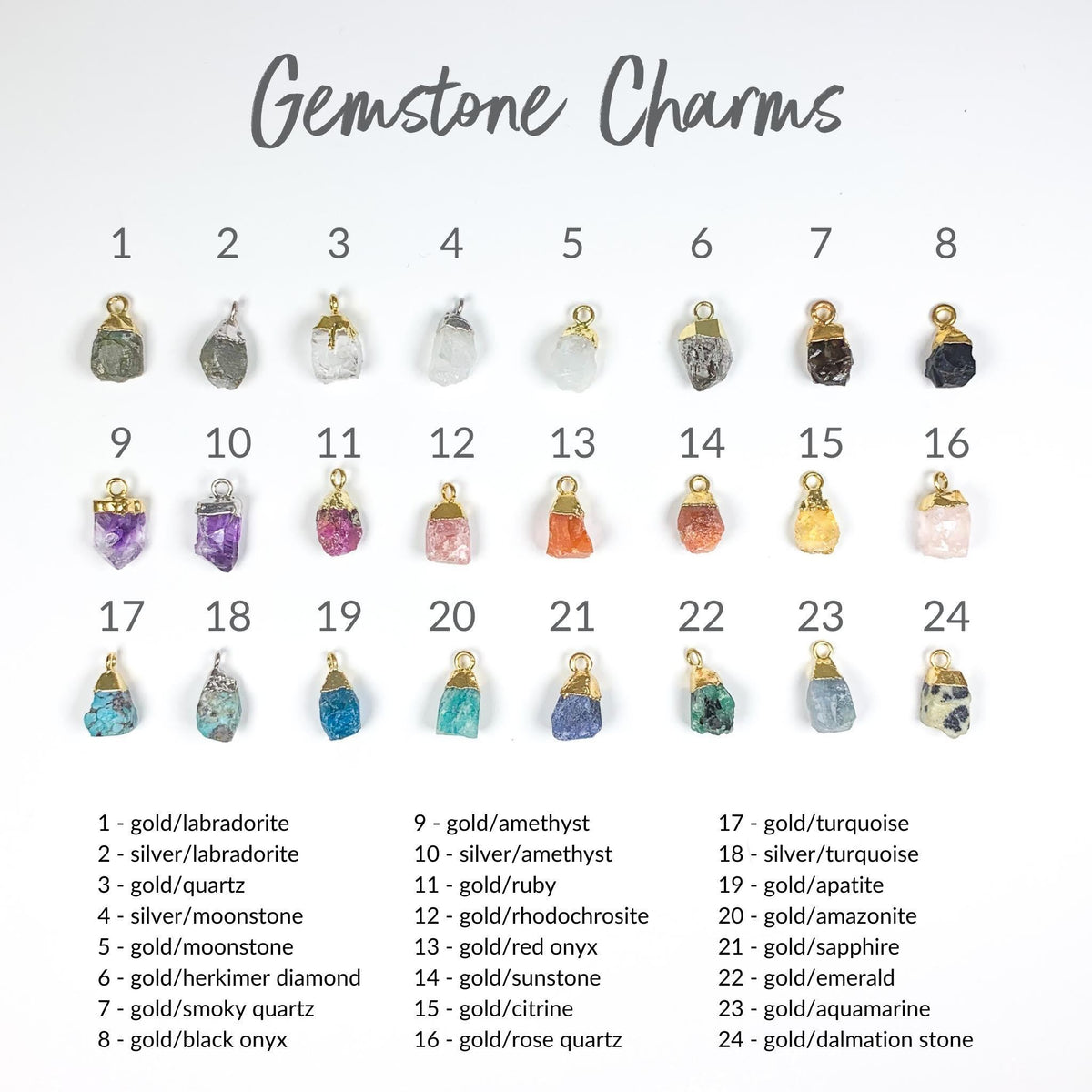 Gemstone Charms