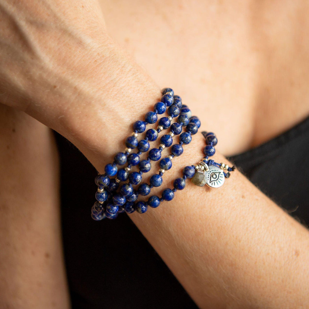 lapis lazuli mala bracelet yoga beads DIY mala kit for meditation and mindfulness from merakalpa malas