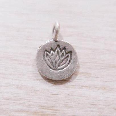 Silver Lotus Charm - MeraKalpa Malas