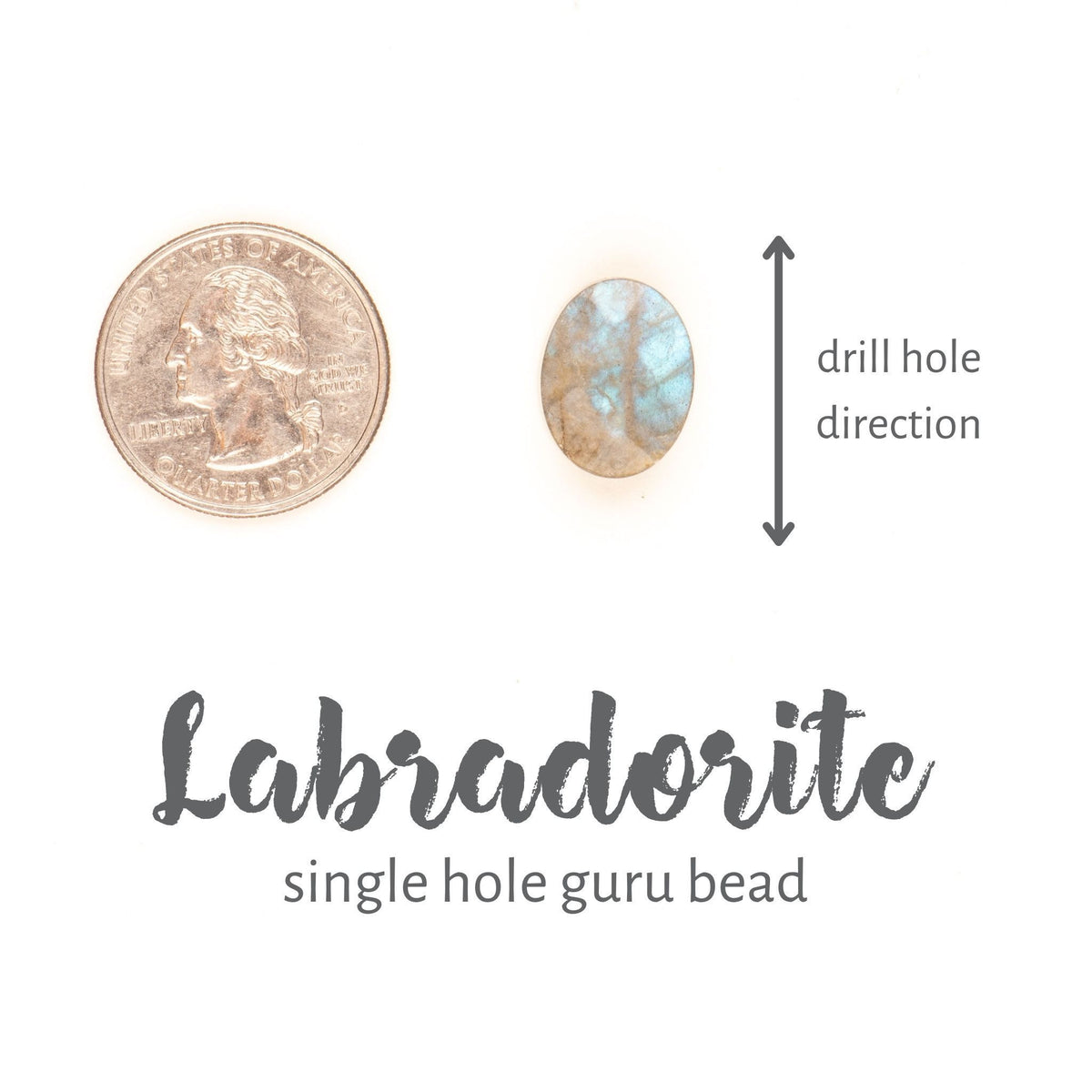 Labradorite Gemstone Coin Meru Bead for Prayer Beads Merakalpa Malas