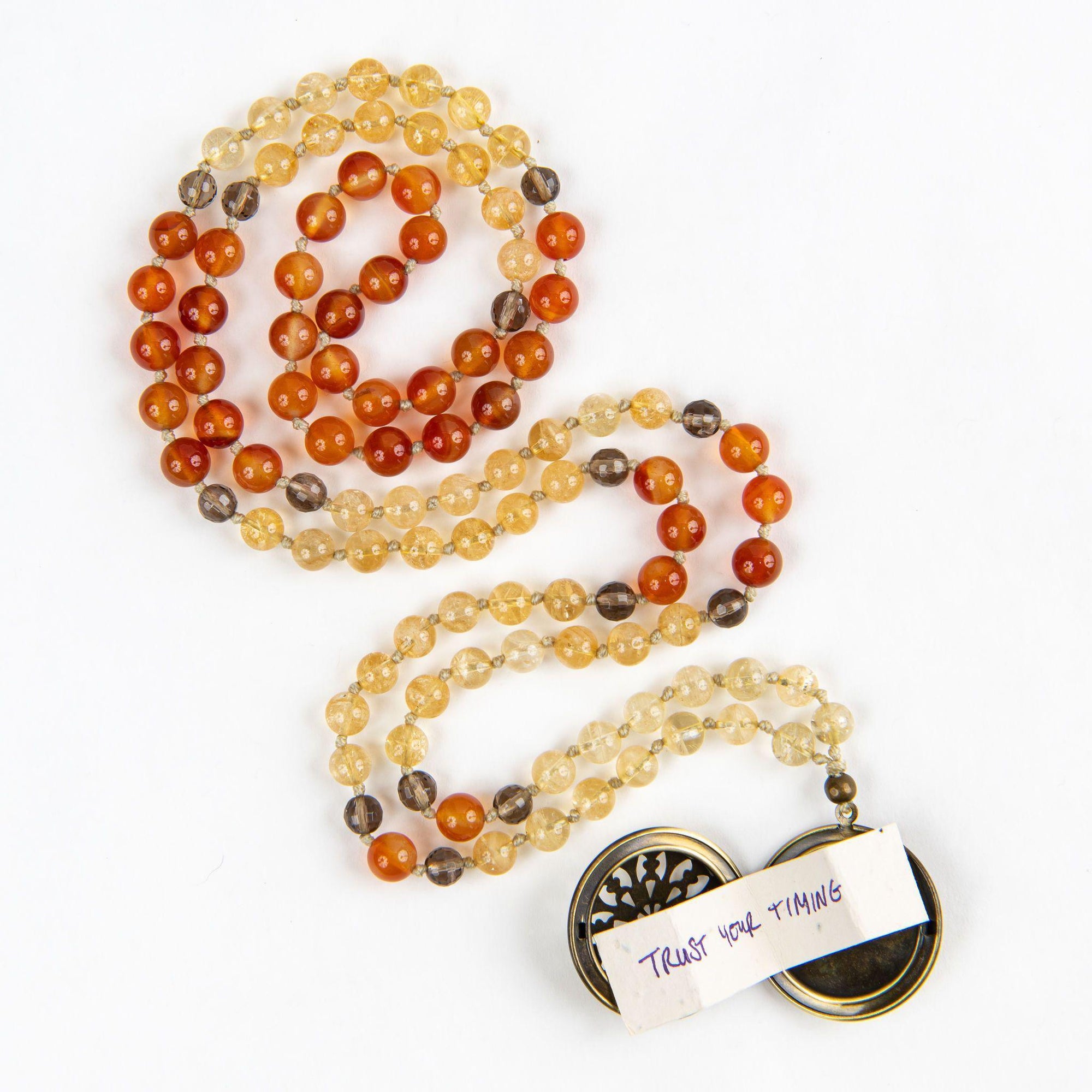 Citrine Mala Beads with Locket Merakalpa Malas