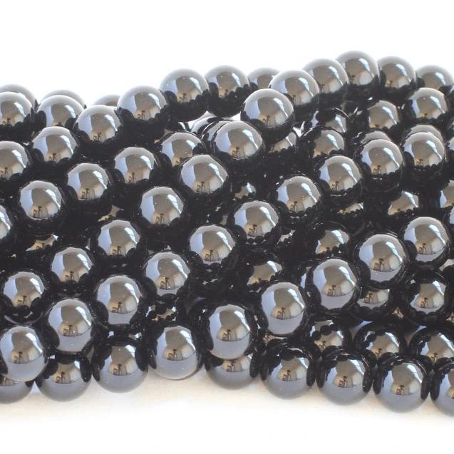 Black onyx mala beads to reduce negative energy - MeraKalpa Malas