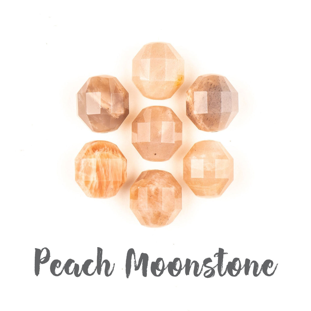 Peach Moonstone Gemstone Guru Bead for Mala Necklace Merakalpa Malas