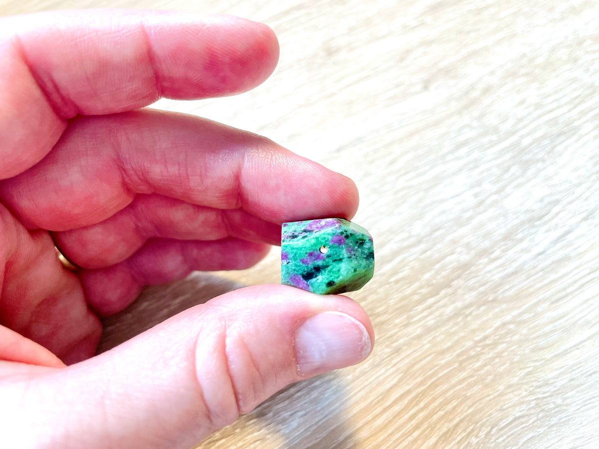 Ruby Zoisite Guru Beads