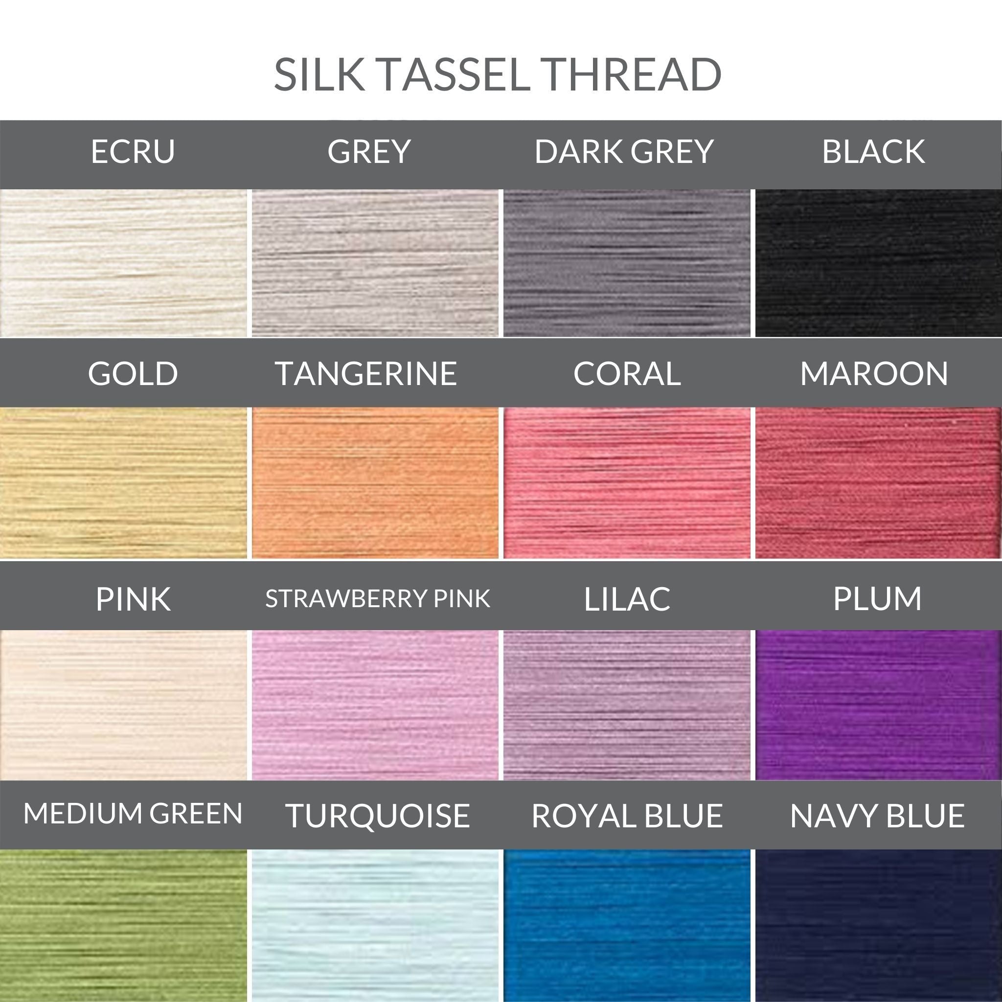 Silk Thread for Making a Mala Tassel - set of 2 silk cards - MeraKalpa Malas