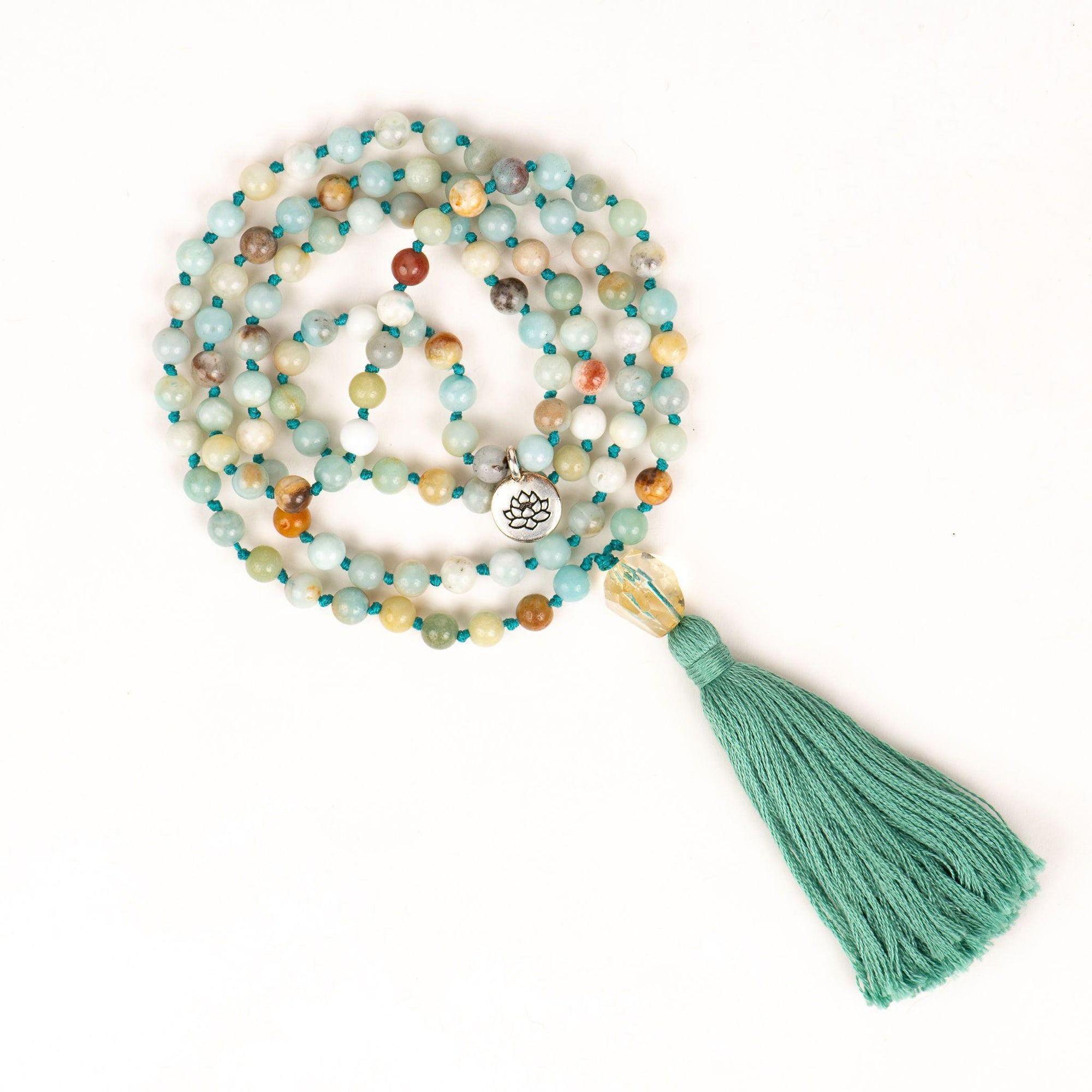 Amazonite Japa Mala Beads Made for You Gemstone Necklace Merakalpa Malas
