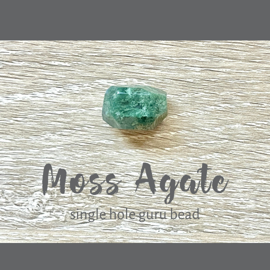 Moss Agate Guru Beads