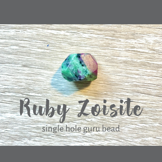 Ruby Zoisite Guru Beads